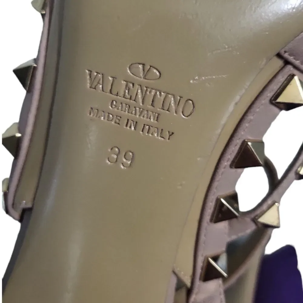 VALENTINO Nude Rockstud Cages Pump‎ 100mm Size 39